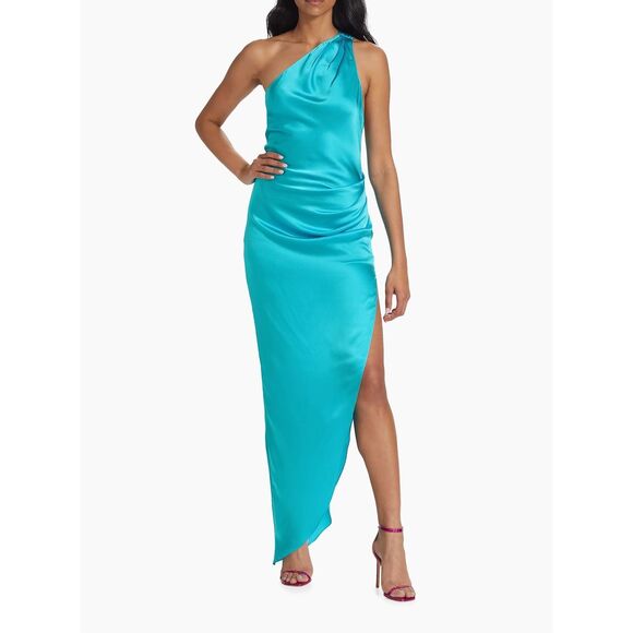 Amanda Uprichard Jaida Silk One-Shoulder Dress Size XS $339 - Picture 1 of 13